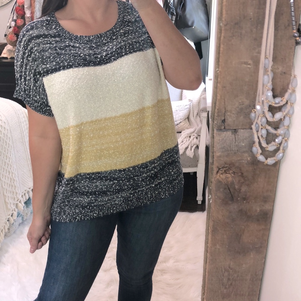 Entro size large multicolored knit sweater top
